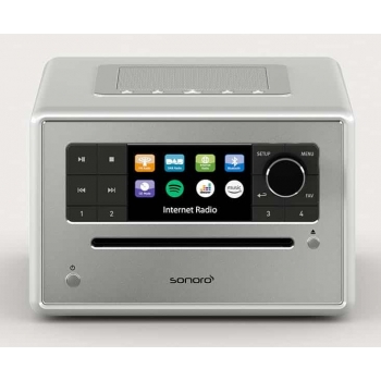 Sonoro Elite SI Music System with CD/WIFI/BT/FM (Silver)